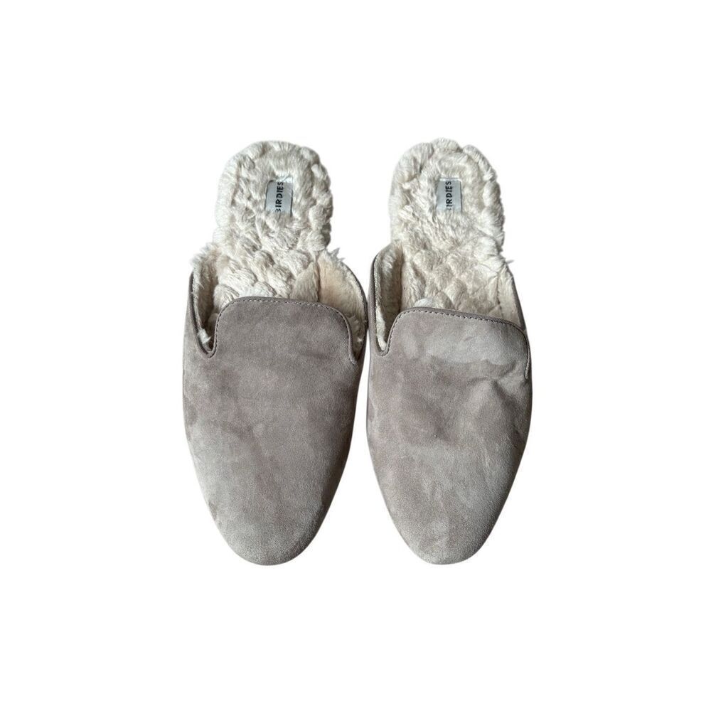 Birdies THE PHOEBE‎ Suede Moleskin Lining Slide Slipper Mules Size 10